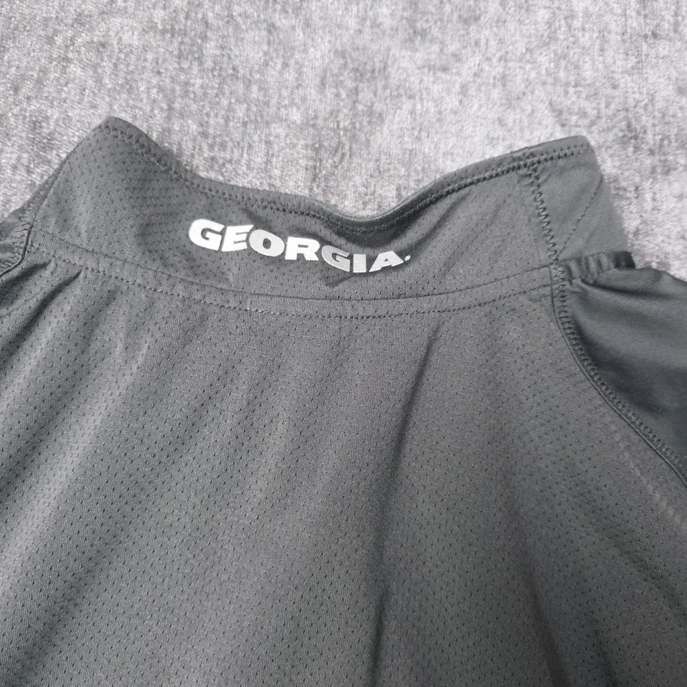 Nike UGA Georgia Bulldogs 1/4 Zip Windbreaker Mens 2XL XXL Gray Football NCAA